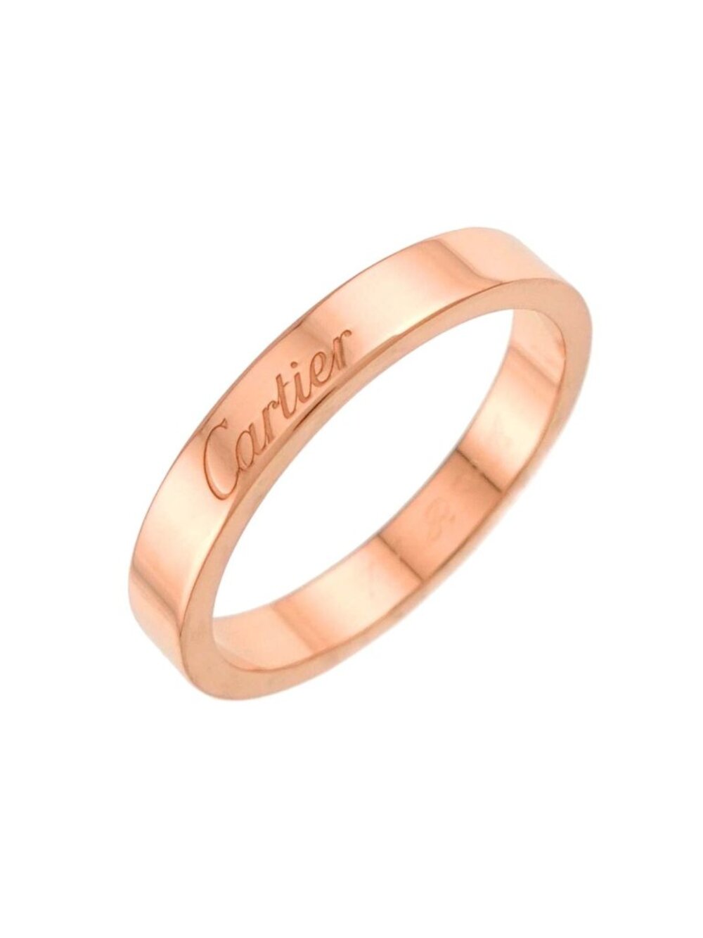 Cartier C de Cartier 53 Ring 18k Pink Gold 750 Engraved